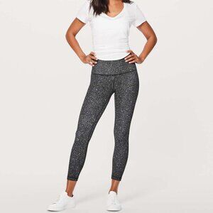 Lululemon Align Pant II (25")- Luminesce Splatter Ice Grey Black- Size 6